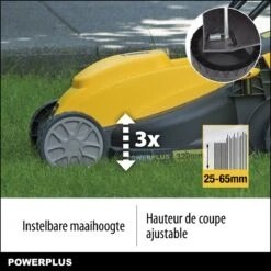 Powerplus POWXG6212T Elektrische Grasmaaier - Grasmachine Voor Kleine En Middelgrote Tuin - 1300W - Maaibreedte 320mm - Verstelbare Maaihoogte - 30L Opvangbak - Incl. Grastrimmer 250W -Tuin- En Buitenwinkels 1200x1200 878