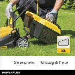 Powerplus POWXG6212T Elektrische Grasmaaier - Grasmachine Voor Kleine En Middelgrote Tuin - 1300W - Maaibreedte 320mm - Verstelbare Maaihoogte - 30L Opvangbak - Incl. Grastrimmer 250W -Tuin- En Buitenwinkels 1200x1200 879