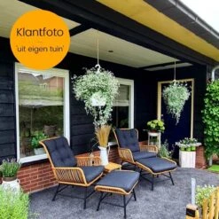 BUITEN Living Dex Wicker Loungestoel Tuin Incl. Wicker Voetenbank | Wicker + Aluminium | Bamboe Antraciet -Tuin- En Buitenwinkels 1200x1200 9