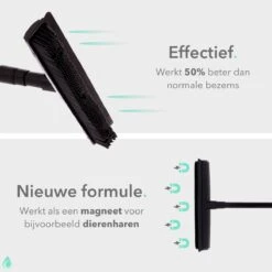 CLEANLY® Rubberen Bezem Met Vloerwisser - Kappersbezem - Zachte Bezem Binnen & Buiten - Vloertrekker Met Steel - 68-150 Cm -Tuin- En Buitenwinkels 1200x1200 946