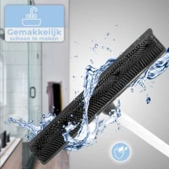 2 In 1 Rubberen Bezem – Bezem Binnen & Buiten – Vloerwisser Met Steel - Met Huisdierhaar Verwijderaar - Vloertrekker – Veger - Extra Lang 160cm -Tuin- En Buitenwinkels 1200x1200 960