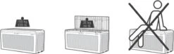 Keter Samoa Opbergbox - 270 L - 117x45x57 Cm - Grafiet -Tuin- En Buitenwinkels 1200x374
