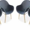 Alice's Garden Kuipstoelen CELEBES - Set Van 4 - Acacia En Kunststof - Grijs -Tuin- En Buitenwinkels 1200x565
