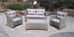 MaxxGarden Rattan Loungeset - 5 Persoons Zithoek - Wicker Tuinset - Incl. Kussens En Tafel -Tuin- En Buitenwinkels 1200x608 1