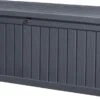 Keter Rockwood Opbergbox - 570L - 155x72.4x64.4cm - Grafiet -Tuin- En Buitenwinkels 1200x622