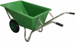 Kruiwagen Met Dubbel Luchtwiel Stal Eco Groen 160 Liter -Tuin- En Buitenwinkels 1200x681