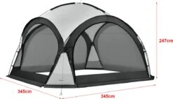 Pro-Tec Paviljoen Grästorp Met LED-verlichting 345x345x247 Cm Donkergrijs -Tuin- En Buitenwinkels 1200x689 2