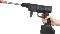 Merkloos Drillpro Elektrische Accu - Hogedrukreiniger - 30Bar - Multifunctioneel Mondstuk - Draagbaar Oplaadbaar Snoerloos - Zwart -Tuin- En Buitenwinkels 1200x691