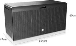 Prosperplast Opbergbox Met Deksel – Waterdicht Wielen 290 L -Antraciet -Tuin- En Buitenwinkels 1200x732