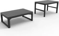 Allibert Lyon Tuintafel - 116x71,5x66/40 Cm - Grafiet -Tuin- En Buitenwinkels 1200x738