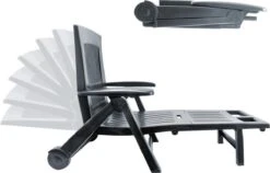 Casaria Ligstoel Zircone – Verstelbaar/Wielen Tot 120 Kg – Antraciet -Tuin- En Buitenwinkels 1200x766