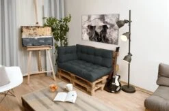 Beautissu Style – Palletkussen Set – 1x Zitkussen 120x80 Cm & 1x Rugkussen 120x40 Cm – Graphiet Grijs -Tuin- En Buitenwinkels 1200x793 5