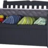 Keter Eden Garden Bench Opbergbank - 265L - 140x60x84cm - Zwart/Grijs -Tuin- En Buitenwinkels 1200x795