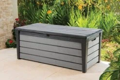 Keter Brushwood Opbergbox - Kussenbox - 455L - 145x69,7x60,3cm - Grafiet -Tuin- En Buitenwinkels 1200x800 104