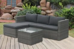 MaxxGarden Loungeset – Rattan Hoekset - 4 Persoons - Incl. Salontafel - Grijs -Tuin- En Buitenwinkels 1200x800 139