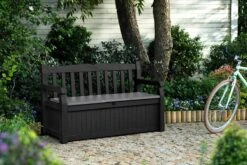 Keter Eden Garden Bench Opbergbank - 265L - 140x60x84cm - Zwart/Grijs -Tuin- En Buitenwinkels 1200x800 18