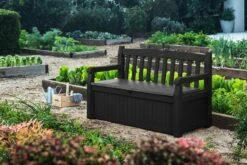 Keter Eden Garden Bench Opbergbank - 265L - 140x60x84cm - Zwart/Grijs -Tuin- En Buitenwinkels 1200x800 20