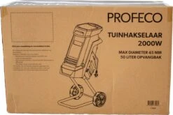 Profeco Stille Hakselaar 2000W - Tuinhakselaar - Versnipperaar Voor 45mm Takdikte - Incl. 50 Liter Opvangzak En Veilige Duwstok -Tuin- En Buitenwinkels 1200x800 257