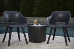 Allibert Akola Tuinstoelen - 2 Stuks -56,5x55x80cm - Donkergrijs -Tuin- En Buitenwinkels 1200x800 38