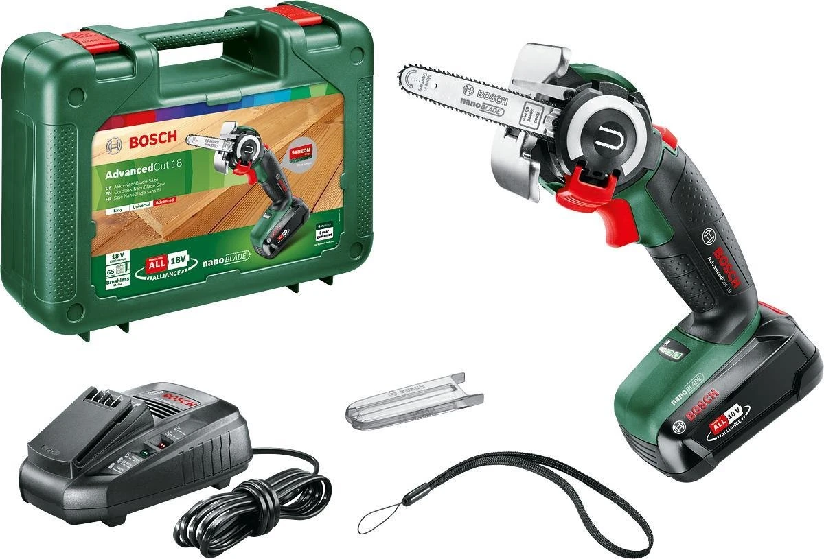 Bosch AdvancedCut 18 Microkettingzaag - Met 1 X 18 V Accu En Lader 10 Bosch AdvancedCut 18 Microkettingzaag - Met 1 X 18 V Accu En Lader - Afbeelding 8