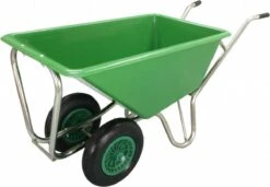Kruiwagen Met Dubbel Luchtwiel Stal Eco Groen 160 Liter -Tuin- En Buitenwinkels 1200x833