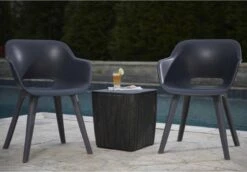 Allibert Akola Tuinstoelen - 2 Stuks -56,5x55x80cm - Donkergrijs -Tuin- En Buitenwinkels 1200x835