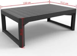 Allibert Lyon Tuintafel - 116x71,5x66/40 Cm - Grafiet -Tuin- En Buitenwinkels 1200x881 1