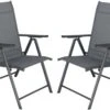 Tuinstoelen Met 7 Standen, Set Van 2 Stuks Grijs 2 Tuinstoelen Met 7 Standen, Set Van 2 Stuks Grijs -Tuin- En Buitenwinkels 1200x886