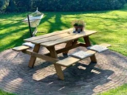 Robuuste Picknicktafel Van Douglashout. Duurzaam En Modern. Lengte 2,40 Meter -Tuin- En Buitenwinkels 1200x900 6
