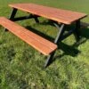 Goedkopepicknicktafels.nl | Zwart Bruine XL Picknicktafel Bruno | Tuintafel 6 Persoons | Bruin Zwart Gespoten Gedroogd Grenen Hout! -Tuin- En Buitenwinkels 1200x911