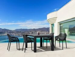 Air XL Stapelbare Tuinstoel Set Van 4 Stuks - Zwart -Tuin- En Buitenwinkels 1200x913