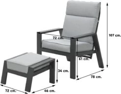 Garden Impressions Max Verstelbare Stoel + Voetenbank -Tuin- En Buitenwinkels 1200x933