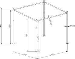 SORARA® Milano Paviljoen - Grijs - 285x300 Cm. -Tuin- En Buitenwinkels 1200x939