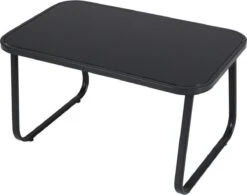 Tuin Meubelen Loungeset - 4 Persoons - Tuinset - Comfort - Zwart - Tafel Glazen Blad - Stoelen - Sofa - Bank - 4-delig -Tuin- En Buitenwinkels 1200x947