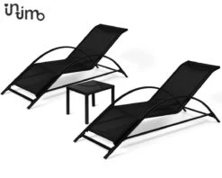 Intimo Ligbeddenset + Tafel - Zwart - 163x60x65/45x45x40 -Tuin- En Buitenwinkels 1200x960 3