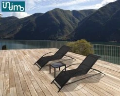 Intimo Ligbeddenset + Tafel - Zwart - 163x60x65/45x45x40 -Tuin- En Buitenwinkels 1200x960 6