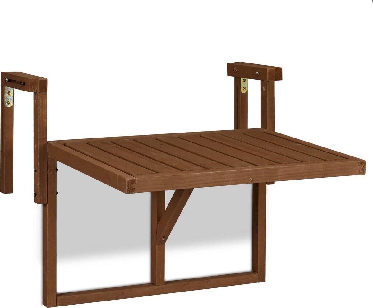Relaxdays Balkontafel Inklapbaar - Klaptafel Balkon - Tafel Reling - Hangtafel Hout 13 Relaxdays Balkontafel Inklapbaar - Klaptafel Balkon - Tafel Reling - Hangtafel Hout - Afbeelding 11