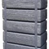 Regenton Muurtank, Grandval 300L, Antraciet Kunststof, Imitatiehout, Met Gootaansluitset Inbegrepen -Tuin- En Buitenwinkels 412x1200