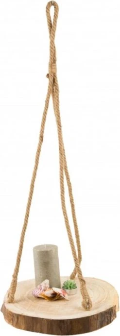 Merkloos Plantenhanger Boomstam Schijf | 30-35cm | Handgemaakt | Planten-houder / Hang-plant | Planten Accessoires | Decoratie Houten Hang Plank | -Tuin- En Buitenwinkels 432x1200