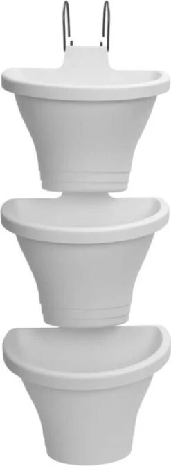 Elho Corsica Vertical Forest 24 - Bloempot Voor Balkonbuiten - Ø 26.7 X H 29.7 Cm - Wit/Wit -Tuin- En Buitenwinkels 440x1200 2