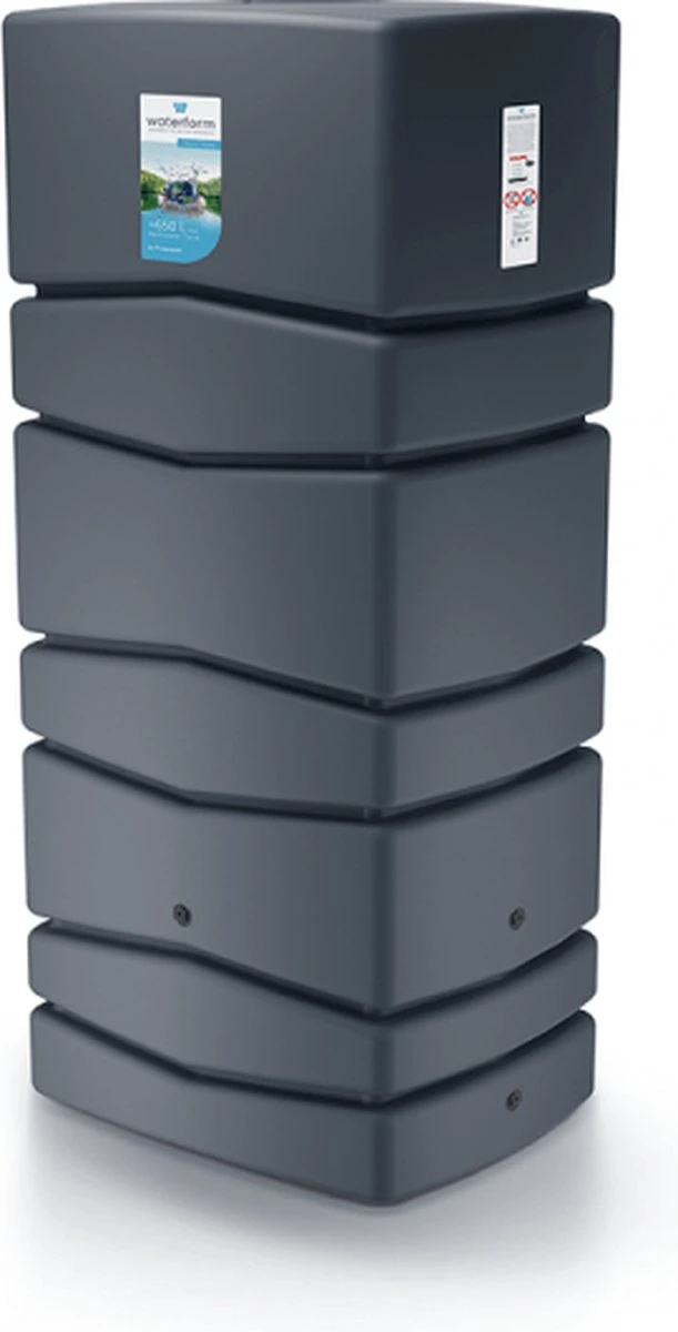 Prosperplast Regenton Aqua Tower 650 Liter - Antraciet 4 Prosperplast Regenton Aqua Tower 650 Liter - Antraciet - Afbeelding 2