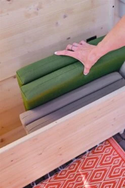 Balkonset 3in1: Bank | Tafel | Opbergruimte. Hout, Medium 95cm. -Tuin- En Buitenwinkels 799x1200 5