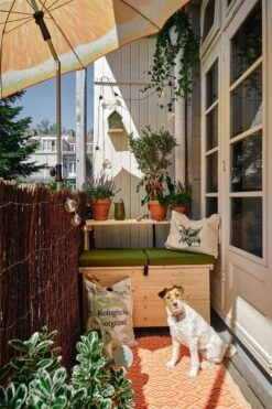 Balkonset 3in1: Bank | Tafel | Opbergruimte. Hout, Medium 95cm. -Tuin- En Buitenwinkels 799x1200 7