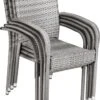 Casaria Polyrattan Tuinstoelen – 4 Stuks Stapelbaar – Grijs -Tuin- En Buitenwinkels 870x1200
