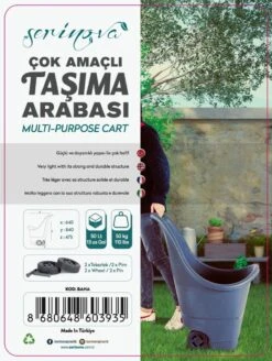 Kruiwagen Met Wielen Antraciet Tuintrolley Shoppingkar Bolderkar Max 50kg -Tuin- En Buitenwinkels 905x1200