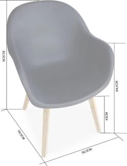 Alice's Garden Kuipstoelen CELEBES - Set Van 4 - Acacia En Kunststof - Grijs -Tuin- En Buitenwinkels 918x1200