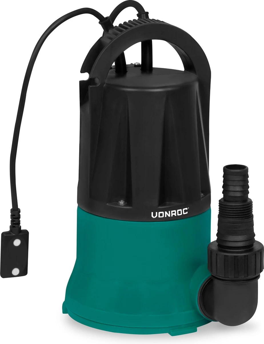 VONROC Dompelpomp / Vlakzuigpomp / Dweilpomp - Tot 1mm Met Sensorschakelaar - 400W - 6000l/h - Voor Schoon Water 3 VONROC Dompelpomp / Vlakzuigpomp / Dweilpomp - Tot 1mm Met Sensorschakelaar - 400W - 6000l/h - Voor Schoon Water