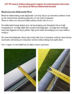 GoudmetHout Inklapbare Balkontafel - Balkonbar - Balkon Tafel - 99 Cm - Hout - Transparant Wash - Reling Smal -Tuin- En Buitenwinkels 944x1200