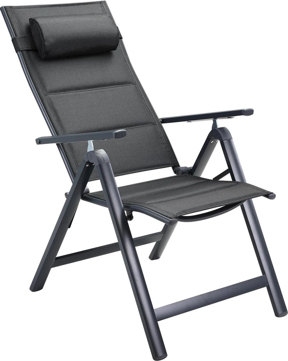 Casaria Tuinstoel Aluminium - 2 Stuks Inklapbaar - Antraciet 4 Casaria Tuinstoel Aluminium - 2 Stuks Inklapbaar - Antraciet - Afbeelding 2