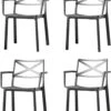 Keter Metalix Tuinstoelen - 4 Stuks - 53,3x60,2x81,3 Cm - Zwart -Tuin- En Buitenwinkels 965x1200